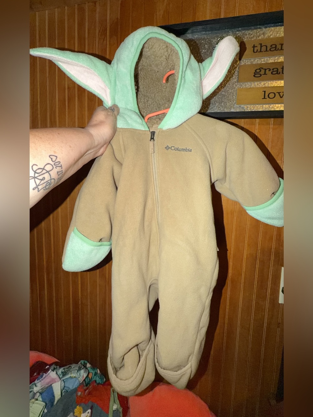 Columbia Special Edition Star Wars The Mandalorian Tan Fleece One-Piece